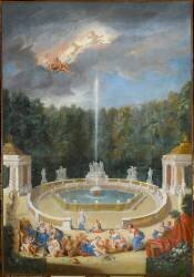 Vue du Bosquet des Dômes dans les jardins de Versailles vers 1688 (Jean Cotelle le Jeune) - Muzeo.com