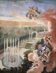 Vue du Bosquet des Trois fontaines dans les jardins de Versailles (Jean Cotelle the Younger) - Muzeo.com