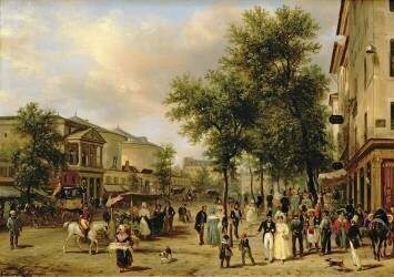 Vue du boulevard Montmartre (Giuseppe Canella) - Muzeo.com