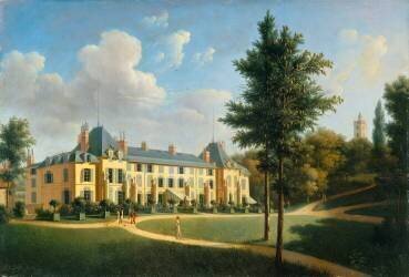 Vue du château de Malmaison (façade sur le parc) (Pierre-Joseph Petit) - Muzeo.com