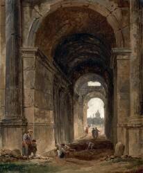 Vue du guichet des Arts, vers 1790 (Hubert Robert) - Muzeo.com