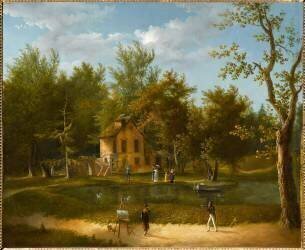 Vue du Moulin du Hameau du Petit Trianon (Charles Jean Guérard) - Muzeo.com