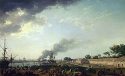 Vue du port de Rochefort (Joseph Vernet) - Muzeo.com