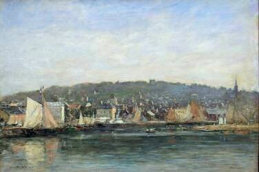 Vue du port de Trouville (Eugène Boudin) - Muzeo.com