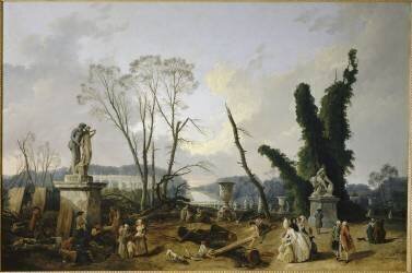 Vue du Tapis Vert à Versailles (Hubert Robert) - Muzeo.com