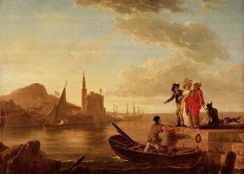 Vue d'un port (Joseph Vernet) - Muzeo.com