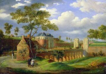 Vue sur la porte de Valenciennes à Douai (Joseph Louis Leborne) - Muzeo.com