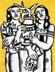 Anniversaire sur fond jaune (Fernand Léger) - Muzeo.com