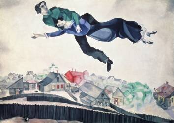 Au-dessus de la Ville, 1924 (Marc Chagall) - Muzeo.com