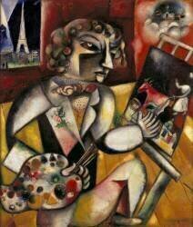 Autoportrait aux sept doigts, 1912 (Marc Chagall) - Muzeo.com