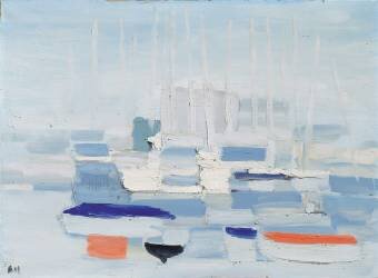 Bateaux dans le port (Nicolas de Staël) - Muzeo.com