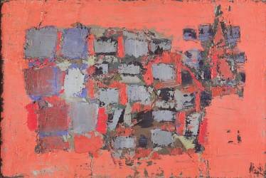 Composition avec fond rouge (Nicolas de Staël) - Muzeo.com