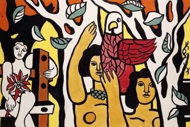 Composition avec perroquet (Fernand Léger) - Muzeo.com