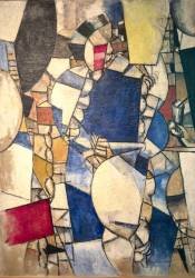 Etude pour la femme en bleu (Fernand Léger) - Muzeo.com