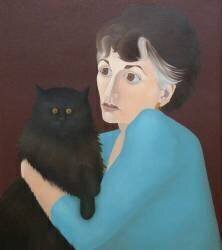 Femme avec un chat (Ann Brain) - Muzeo.com