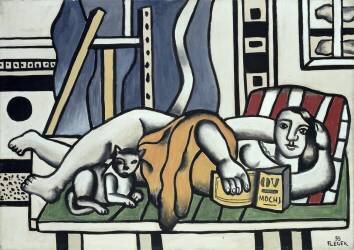 Femme et chat (Fernand Léger) - Muzeo.com