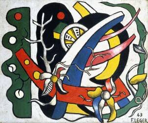Fleurs dans un élément mécanique (Fernand Léger) - Muzeo.com