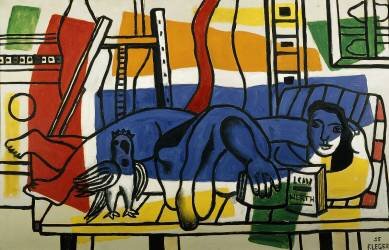 La femme et l'oiseau (Fernand Léger) - Muzeo.com