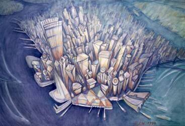 Manhattan vu du ciel (Charlotte Johnson Wahl) - Muzeo.com