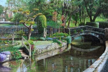 Pont et jardin (Trevor Neal) - Muzeo.com