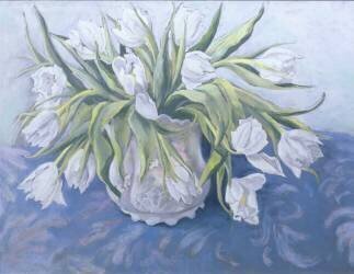 Tulipes blanches (Cristiana Angelini) - Muzeo.com