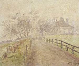A Foggy Morning (Lucien Pissarro) - Muzeo.com