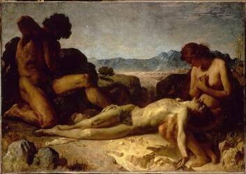 Adam et Eve trouvant Abel mort (Léon Bonnat) - Muzeo.com