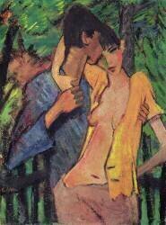 Amoureux : l'Artiste et Irène Altmann (Otto Mueller) - Muzeo.com