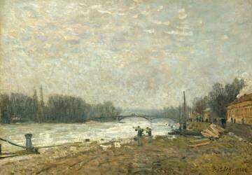 Après la débâcle, la Seine au pont de Suresnes (Alfred Sisley) - Muzeo.com