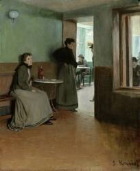 Aquarium, Intérieur d'un café (Santiago Rusiñol) - Muzeo.com