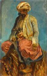 Arabe chevauchant (Félix Ziem) - Muzeo.com