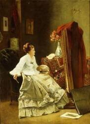 Artist at Work (Alfred Stevens) - Muzeo.com