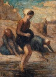 Au bord de l'eau (Honoré Daumier) - Muzeo.com