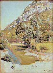 Au pied du Petit Salève (Ferdinand Hodler) - Muzeo.com