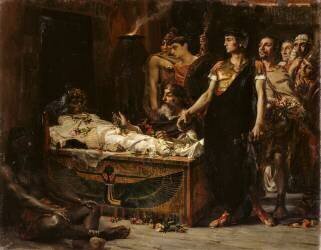 Auguste au tombeau d'Alexandre (Jean Eugène Buland) - Muzeo.com