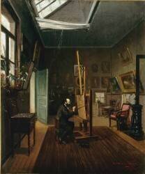 Auguste Moreau dans son atelier (Auguste Moreau-Deschanvres) - Muzeo.com