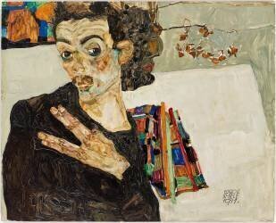 Auto-Portrait, 1911 (Egon Schiele) - Muzeo.com