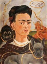 Autoportrait avec Changuito (Frida Kahlo) - Muzeo.com
