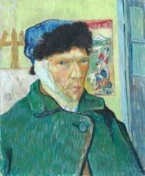 Autoportrait à l'oreille bandée, 1889 (Vincent van Gogh) - Muzeo.com