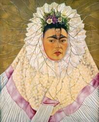 Autoportrait en robe Tehuana ou Diego dans mon esprit (Frida Kahlo) - Muzeo.com