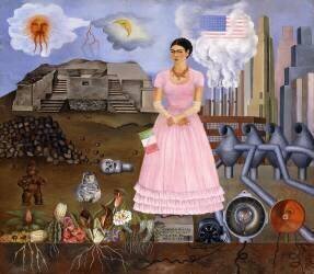 Autoportrait sur la frontière entre le Mexique et les Etats-Unis (Frida Kahlo) - Muzeo.com