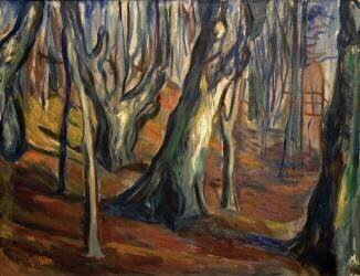 Autumn (old trees, Ekely) (Edvard Munch) - Muzeo.com