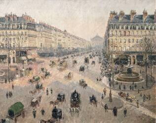 Avenue de l'Opéra, soleil, matinée d'hiver (Camille Pissarro) - Muzeo.com