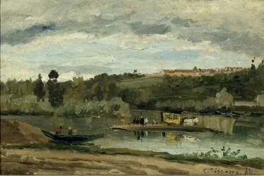 Bac à la Varenne Saint Hilaire (Camille Pissarro) - Muzeo.com