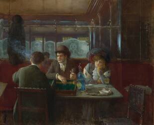 Backgammon au Café (Jean Béraud) - Muzeo.com