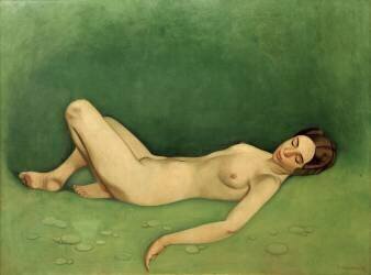 Baigneuse Dormant (Femme Nue Couchée Dormant) (Félix Vallotton) - Muzeo.com