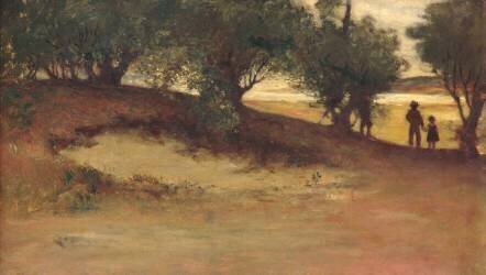 Banc de sable avec des saules (William Morris Hunt) - Muzeo.com