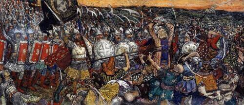 Bataille de Koulikovo le 8 septembre (Victor Mikhailovich Vasnetsov) - Muzeo.com