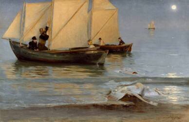 Bateaux de pêche (Peder Severin Kröyer) - Muzeo.com