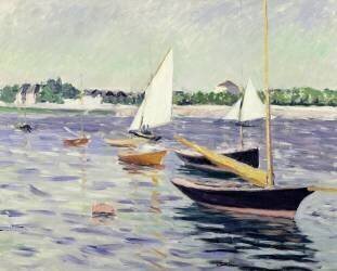 Bateaux à Voile à Argenteuil (Gustave Caillebotte) - Muzeo.com